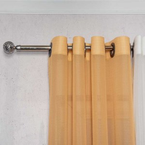 پرده آماده - حریر بافت دار کد 106 رنگ نارنجی