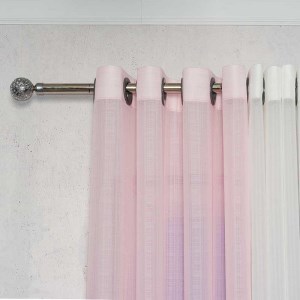 پرده آماده - حریر بافت دار کد 110 رنگ صورتی