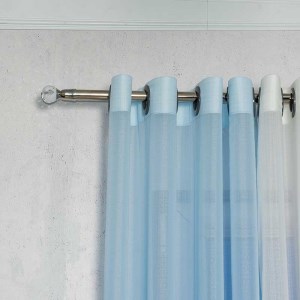 پرده آماده - حریر بافت دار کد 122 رنگ آبی روشن