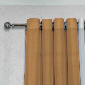 پرده آماده - حریر بافت دار کد 129 رنگ قهوه ای