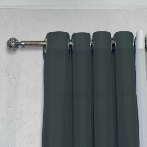 پرده آماده - حریر بافت دار کد 131 رنگ مشکی