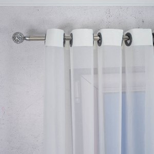 پرده آماده - حریر ساده رنگ سفید