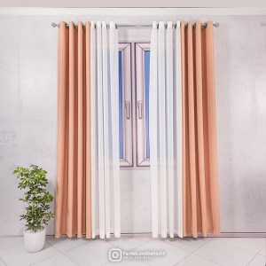 پرده آماده - گارنت کد 815 رنگ هلویی