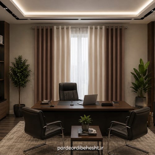 بهترین مدل های پرده اداری + انتخاب بهترین رنگ پرده برای دفترکار